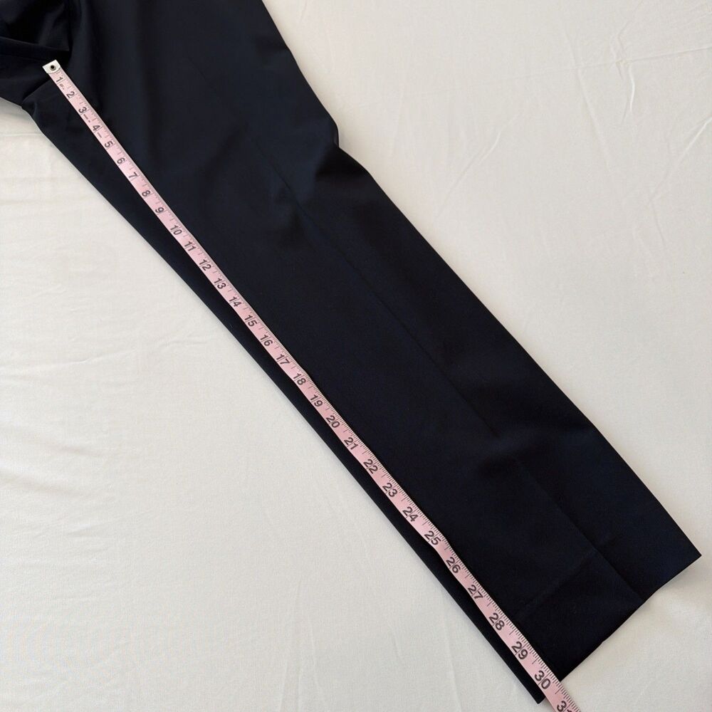 Lafayette 148 Womens 10 Irving Wool Pants Navy Stretch Ankle Dress Career $448 - Picture 15 of 15